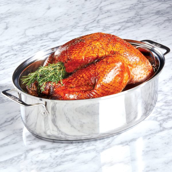All-Clad 15" x 11" Covered Oval Roaster - Image 2