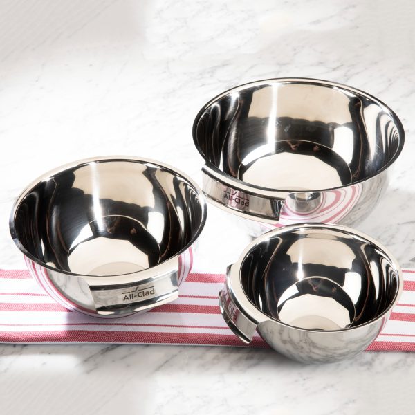 All-Clad 3 Piece Stainless Steel Mixing Bowl Set - Image 2