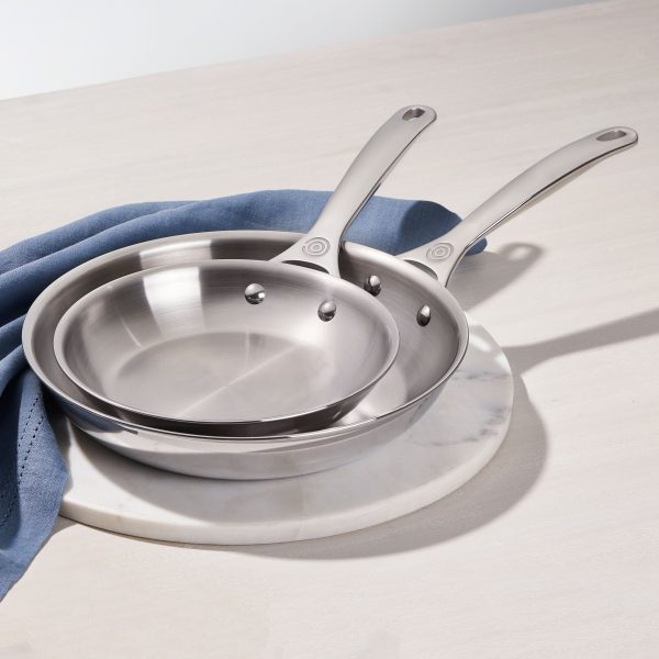 Le Creuset Stainless Steel 8 & 10" Fry Pan Set - Image 2