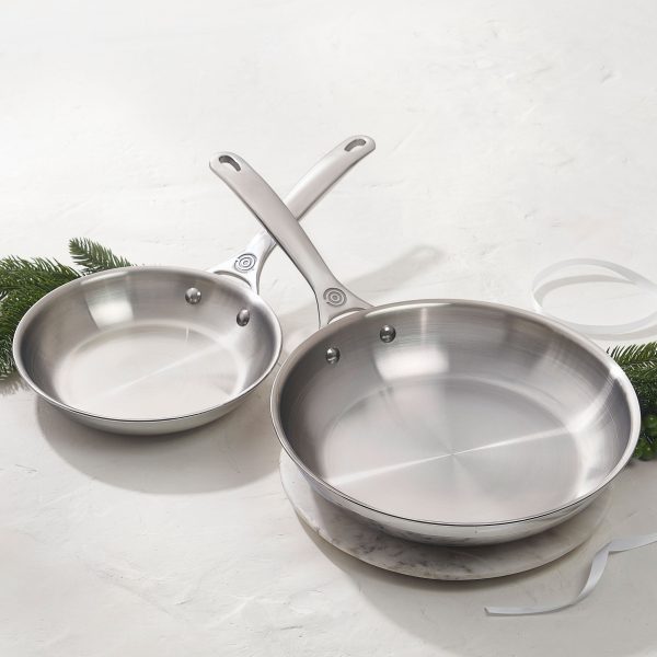 Le Creuset Stainless Steel 8 & 10" Fry Pan Set - Image 5