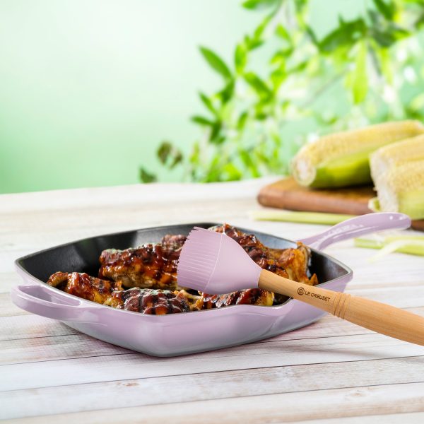 Le Creuset Signature Cast Iron 10.25" Shallot Square Grill Pan - Image 7