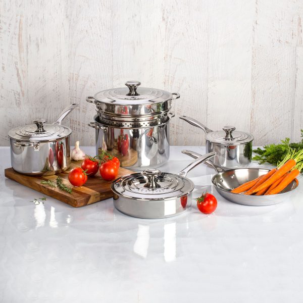 Le Creuset Stainless Steel 10 Piece Cookware Set - Image 2
