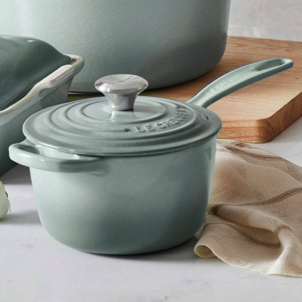 Le Creuset Signature Cast Iron 2.25-quart Sea Salt Saucepan - Image 3