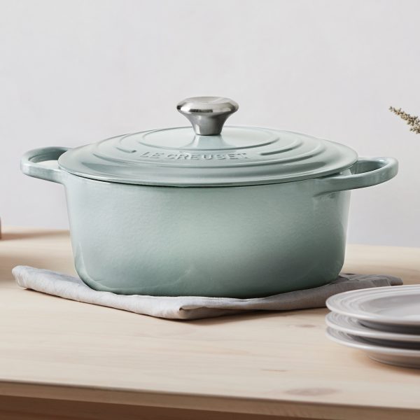Le Creuset Signature Cast Iron 9-quart Sea Salt Round Dutch Oven - Image 9