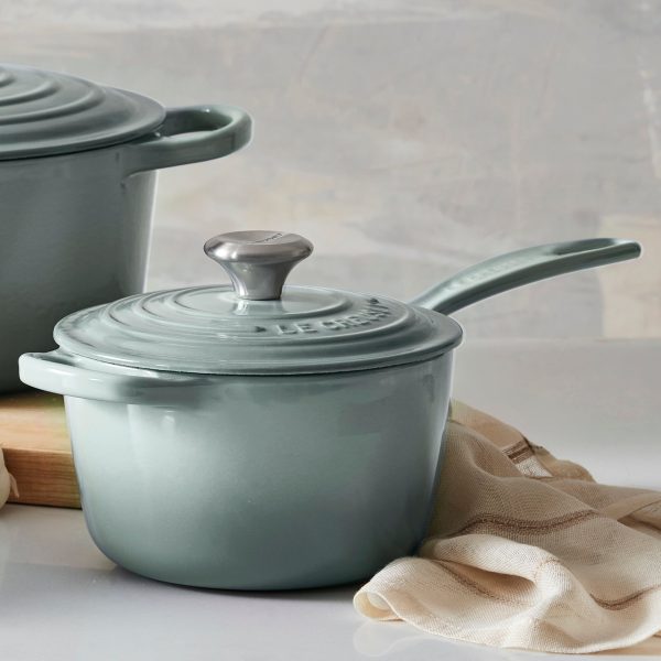 Le Creuset Signature Cast Iron 2.25-quart Sea Salt Saucepan - Image 7