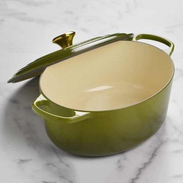 Le Creuset Signature Cast Iron 8-quart Olive Oval Dutch Oven - Image 2