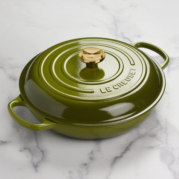 Le Creuset Signature Cast Iron 3.5-quart Olive Braiser - Image 6