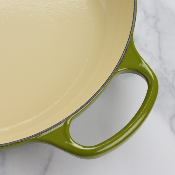 Le Creuset Signature Cast Iron 3.5-quart Olive Braiser - Image 7