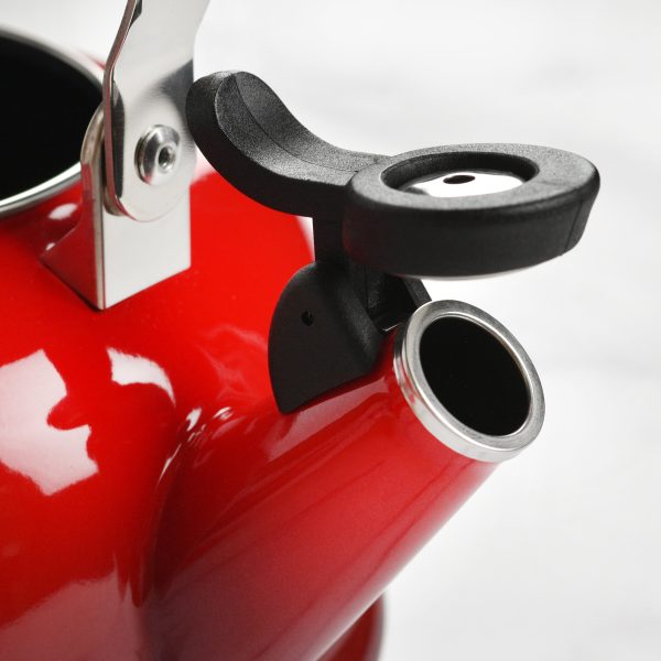 Le Creuset Enameled Steel 1.7-quart Cerise Whistling Tea Kettle - Image 3