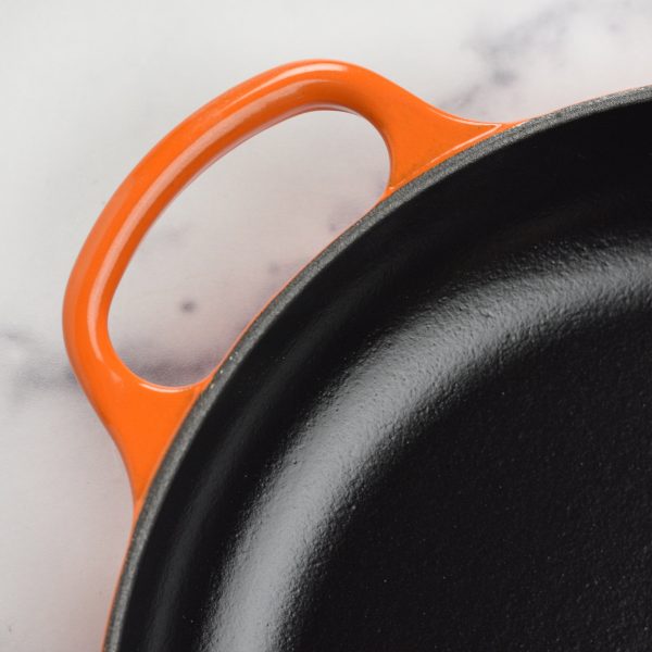 Le Creuset Cast Iron 10.25" Flame Fry Pan with Wood Handle - Image 4