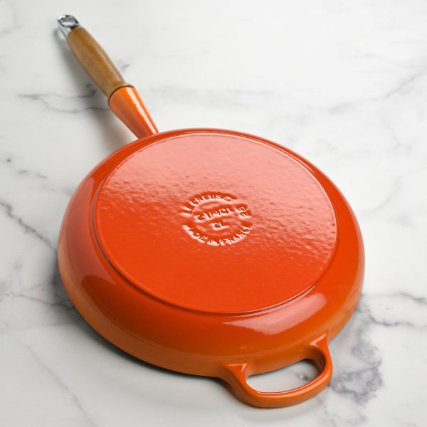 Le Creuset Cast Iron 10.25" Flame Fry Pan with Wood Handle - Image 3