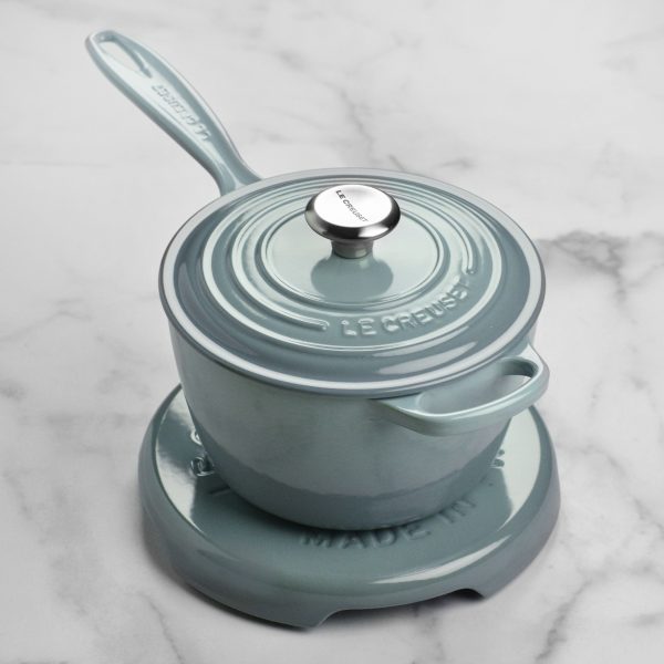 Le Creuset Signature Cast Iron 8.8" Sea Salt Round Trivet - Image 2