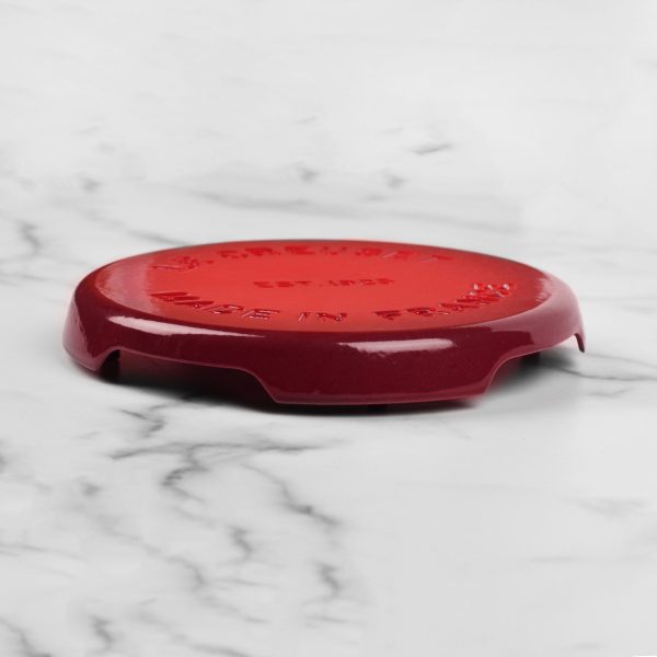 Le Creuset Signature Cast Iron 8.8" Cerise Round Trivet - Image 6