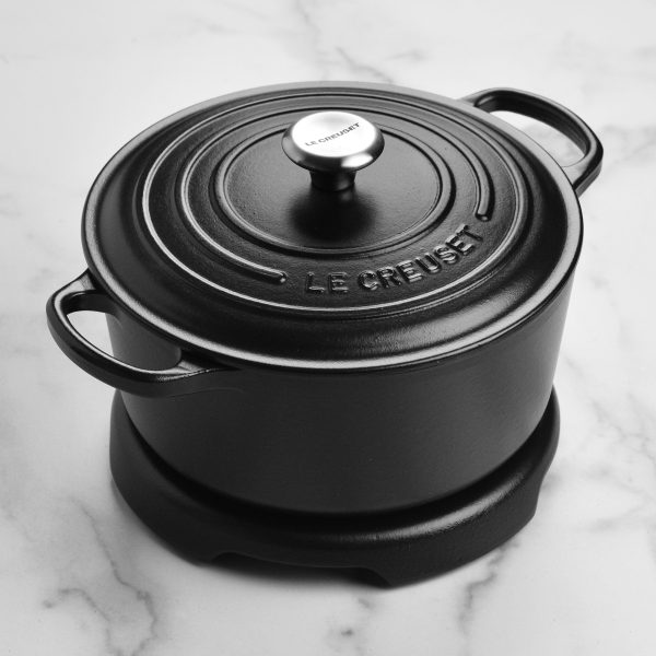 Le Creuset Signature Cast Iron 8.8" Licorice Round Trivet - Image 6