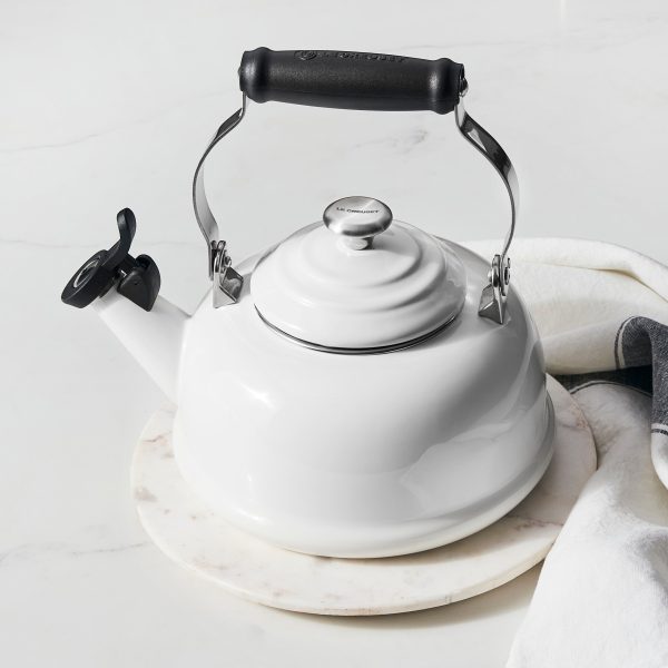 Le Creuset Enameled Steel 1.7-quart White Whistling Tea Kettle - Image 2